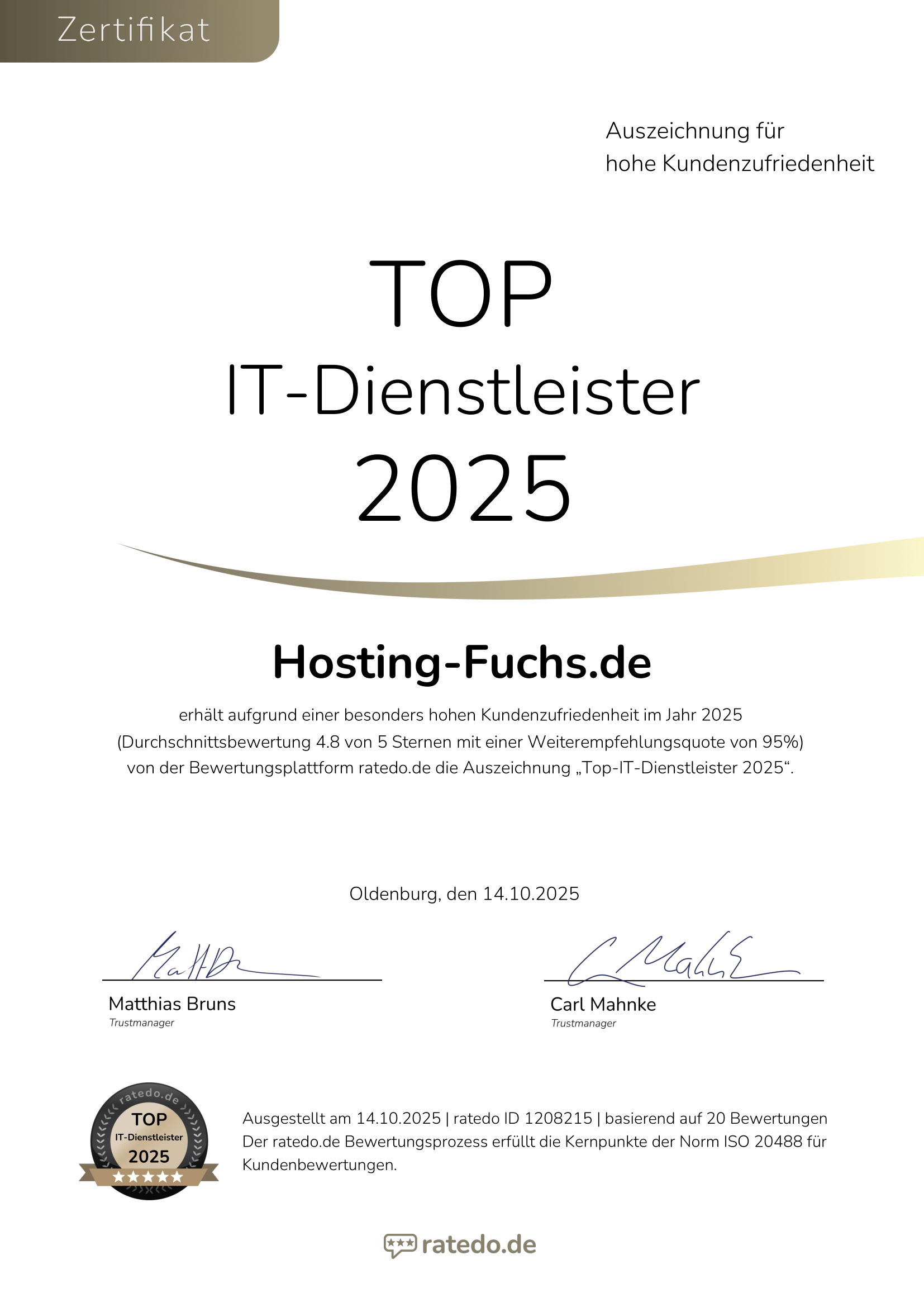 IT-Dienstleister des Jahres 2025